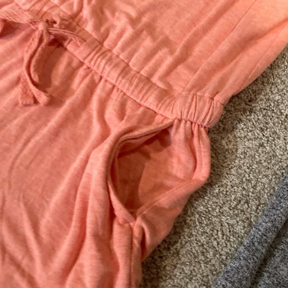 Express Jumpsuit and Romper Set in Coral and Gray - Picture 5 of 6